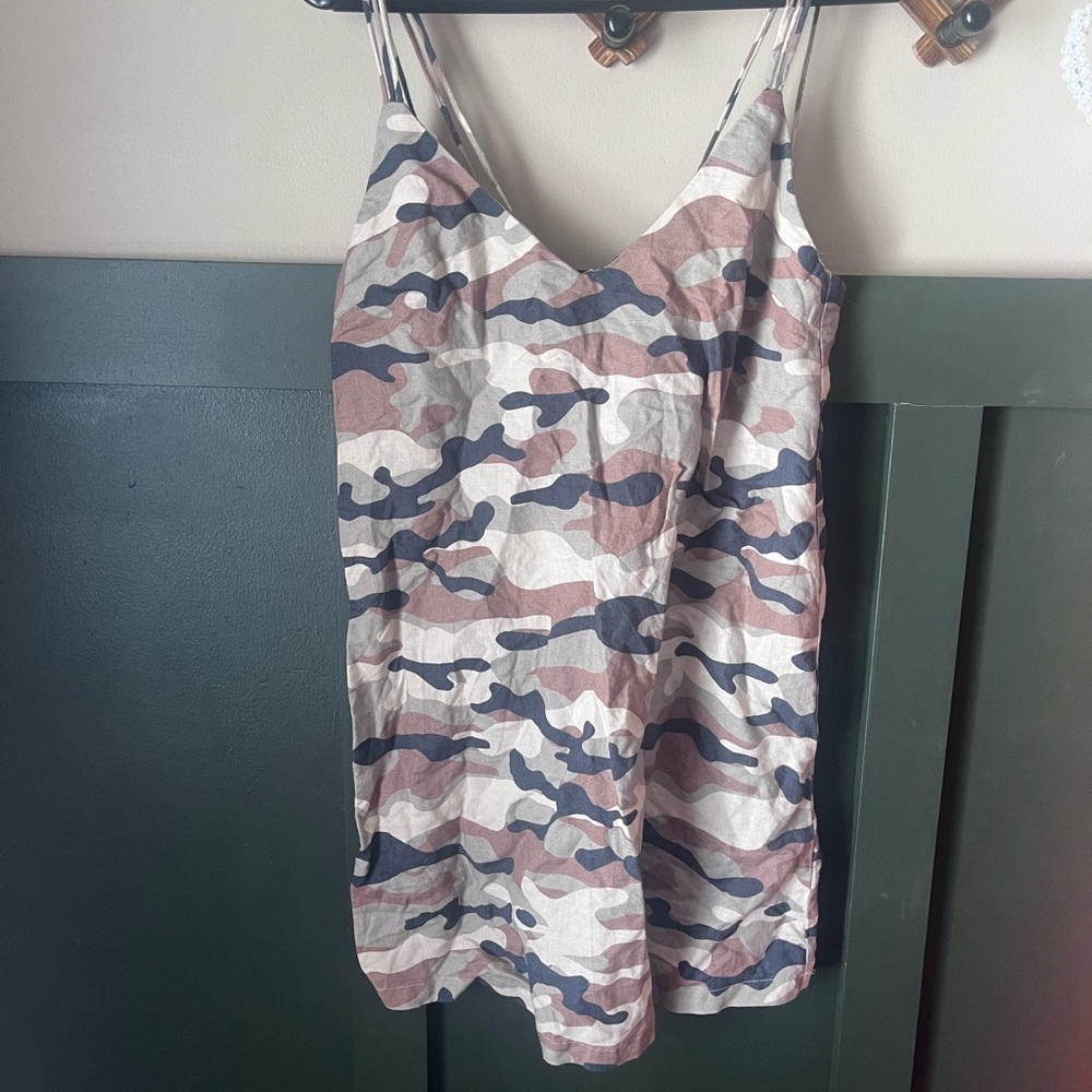 Zara Camouflage Print mini dress